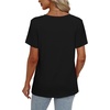 image:imageAlaroo Womens Summer Tops 2026 V Neck Short Sleeve Shirts Trendy Dressy Casual Vacation Outfits PrintedBlack