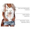 image:imageAlaroo Womens Summer Tops 2026 V Neck Short Sleeve Shirts Trendy Dressy Casual Vacation Outfits PrintedPrint 02
