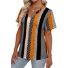 image:imageAlaroo Womens Summer Tops 2026 V Neck Short Sleeve Shirts Trendy Dressy Casual Vacation Outfits PrintedPrint 03