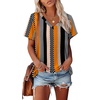 image:imageAlaroo Womens Summer Tops 2026 V Neck Short Sleeve Shirts Trendy Dressy Casual Vacation Outfits PrintedPrint 03