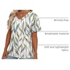 image:imageAlaroo Womens Summer Tops 2026 V Neck Short Sleeve Shirts Trendy Dressy Casual Vacation Outfits PrintedPrint 04