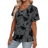 image:imageAlaroo Womens Summer Tops 2026 V Neck Short Sleeve Shirts Trendy Dressy Casual Vacation Outfits PrintedPrint 05
