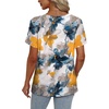 image:imageAlaroo Womens Summer Tops 2026 V Neck Short Sleeve Shirts Trendy Dressy Casual Vacation Outfits PrintedPrint 06