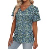 image:imageAlaroo Womens Summer Tops 2026 V Neck Short Sleeve Shirts Trendy Dressy Casual Vacation Outfits PrintedPrint 07