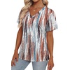 image:imageAlaroo Womens Summer Tops 2026 V Neck Short Sleeve Shirts Trendy Dressy Casual Vacation Outfits PrintedPrint 08