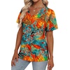 image:imageAlaroo Womens Summer Tops 2026 V Neck Short Sleeve Shirts Trendy Dressy Casual Vacation Outfits PrintedPrint 09