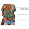 image:imageAlaroo Womens Summer Tops 2026 V Neck Short Sleeve Shirts Trendy Dressy Casual Vacation Outfits PrintedPrint 09