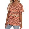image:imageAlaroo Womens Summer Tops 2026 V Neck Short Sleeve Shirts Trendy Dressy Casual Vacation Outfits PrintedPrint 10