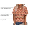 image:imageAlaroo Womens Summer Tops 2026 V Neck Short Sleeve Shirts Trendy Dressy Casual Vacation Outfits PrintedPrint 10