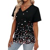 image:imageAlaroo Womens Summer Tops 2026 V Neck Short Sleeve Shirts Trendy Dressy Casual Vacation Outfits PrintedPrint 11
