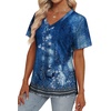 image:imageAlaroo Womens Summer Tops 2026 V Neck Short Sleeve Shirts Trendy Dressy Casual Vacation Outfits PrintedPrint 12