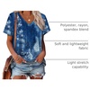 image:imageAlaroo Womens Summer Tops 2026 V Neck Short Sleeve Shirts Trendy Dressy Casual Vacation Outfits PrintedPrint 12