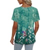 image:imageAlaroo Womens Summer Tops 2026 V Neck Short Sleeve Shirts Trendy Dressy Casual Vacation Outfits PrintedPrint 13