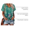 image:imageAlaroo Womens Summer Tops 2026 V Neck Short Sleeve Shirts Trendy Dressy Casual Vacation Outfits PrintedPrint 13