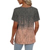 image:imageAlaroo Womens Summer Tops 2026 V Neck Short Sleeve Shirts Trendy Dressy Casual Vacation Outfits PrintedPrint 14