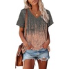 image:imageAlaroo Womens Summer Tops 2026 V Neck Short Sleeve Shirts Trendy Dressy Casual Vacation Outfits PrintedPrint 14