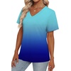 image:imageAlaroo Womens Summer Tops 2026 V Neck Short Sleeve Shirts Trendy Dressy Casual Vacation Outfits PrintedPrint 15