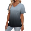image:imageAlaroo Womens Summer Tops 2026 V Neck Short Sleeve Shirts Trendy Dressy Casual Vacation Outfits PrintedPrint 16