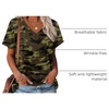 image:imageAlaroo Womens Summer Tops 2026 V Neck Short Sleeve Shirts Trendy Dressy Casual Vacation Outfits PrintedPrint 17