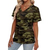 image:imageAlaroo Womens Summer Tops 2026 V Neck Short Sleeve Shirts Trendy Dressy Casual Vacation Outfits PrintedPrint 17