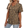 image:imageAlaroo Womens Summer Tops 2026 V Neck Short Sleeve Shirts Trendy Dressy Casual Vacation Outfits PrintedPrint 20