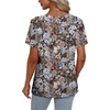 image:imageAlaroo Womens Summer Tops 2026 V Neck Short Sleeve Shirts Trendy Dressy Casual Vacation Outfits PrintedPrint 22