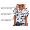 image:imageAlaroo Womens Summer Tops 2026 V Neck Short Sleeve Shirts Trendy Dressy Casual Vacation Outfits PrintedPrint 23