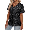 image:imageAlaroo Womens Summer Tops 2026 V Neck Short Sleeve Shirts Trendy Dressy Casual Vacation Outfits PrintedPrint 26