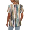 image:imageAlaroo Womens Summer Tops 2026 V Neck Short Sleeve Shirts Trendy Dressy Casual Vacation Outfits PrintedPrint 28