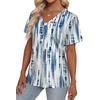 image:imageAlaroo Womens Summer Tops 2026 V Neck Short Sleeve Shirts Trendy Dressy Casual Vacation Outfits PrintedPrint 29