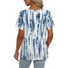 image:imageAlaroo Womens Summer Tops 2026 V Neck Short Sleeve Shirts Trendy Dressy Casual Vacation Outfits PrintedPrint 29
