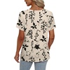 image:imageAlaroo Womens Summer Tops 2026 V Neck Short Sleeve Shirts Trendy Dressy Casual Vacation Outfits PrintedPrint 31