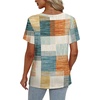image:imageAlaroo Womens Summer Tops 2026 V Neck Short Sleeve Shirts Trendy Dressy Casual Vacation Outfits PrintedPrint 32