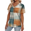 image:imageAlaroo Womens Summer Tops 2026 V Neck Short Sleeve Shirts Trendy Dressy Casual Vacation Outfits PrintedPrint 32