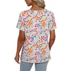 image:imageAlaroo Womens Summer Tops 2026 V Neck Short Sleeve Shirts Trendy Dressy Casual Vacation Outfits PrintedPrint 37