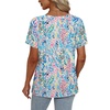image:imageAlaroo Womens Summer Tops 2026 V Neck Short Sleeve Shirts Trendy Dressy Casual Vacation Outfits PrintedPrint 40
