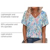 image:imageAlaroo Womens Summer Tops 2026 V Neck Short Sleeve Shirts Trendy Dressy Casual Vacation Outfits PrintedPrint 40