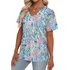 image:imageAlaroo Womens Summer Tops 2026 V Neck Short Sleeve Shirts Trendy Dressy Casual Vacation Outfits PrintedPrint 40