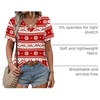image:imageAlaroo Womens Summer Tops 2026 V Neck Short Sleeve Shirts Trendy Dressy Casual Vacation Outfits PrintedPrint 42