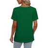 image:imageAlaroo Womens Summer Tops 2026 V Neck Short Sleeve Shirts Trendy Dressy Casual Vacation Outfits PrintedPrint Clover