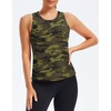 image:imageAlaroo Womens Workout Tank Tops Sleeveless Short Shirts for Sport Athletic Yoga Running Gym Loose Crop 2026Army Green