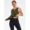 image:imageAlaroo Womens Workout Tank Tops Sleeveless Short Shirts for Sport Athletic Yoga Running Gym Loose Crop 2026Army Green