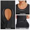 image:imageAlaroo Womens Workout Tank Tops Sleeveless Short Shirts for Sport Athletic Yoga Running Gym Loose Crop 2026Black