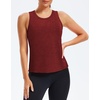 image:imageAlaroo Womens Workout Tank Tops Sleeveless Short Shirts for Sport Athletic Yoga Running Gym Loose Crop 2026Deep Wine Red