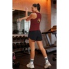 image:imageAlaroo Womens Workout Tank Tops Sleeveless Short Shirts for Sport Athletic Yoga Running Gym Loose Crop 2026Deep Wine Red