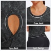image:imageAlaroo Womens Workout Tank Tops Sleeveless Short Shirts for Sport Athletic Yoga Running Gym Loose Crop 2026Greyish Black
