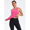image:imageAlaroo Womens Workout Tank Tops Sleeveless Short Shirts for Sport Athletic Yoga Running Gym Loose Crop 2026Hot Pink