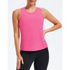 image:imageAlaroo Womens Workout Tank Tops Sleeveless Short Shirts for Sport Athletic Yoga Running Gym Loose Crop 2026Hot Pink