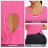 image:imageAlaroo Womens Workout Tank Tops Sleeveless Short Shirts for Sport Athletic Yoga Running Gym Loose Crop 2026Hot Pink