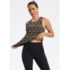 image:imageAlaroo Womens Workout Tank Tops Sleeveless Short Shirts for Sport Athletic Yoga Running Gym Loose Crop 2026Leopard Print